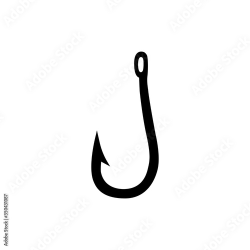 Fishing hook icon vector logo collection
