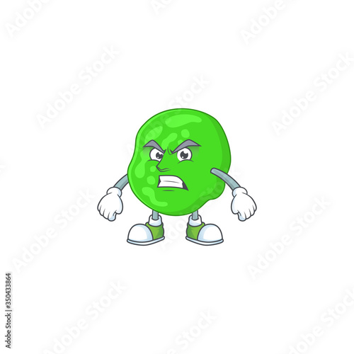 cartoon drawing of sarcina ventriculli showing angry face