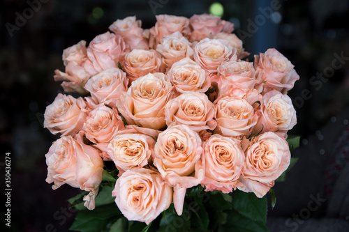 Beautiful bouquet of bright and colorful flowers