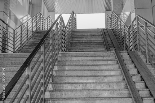 staircase leading to the railroad tracks
