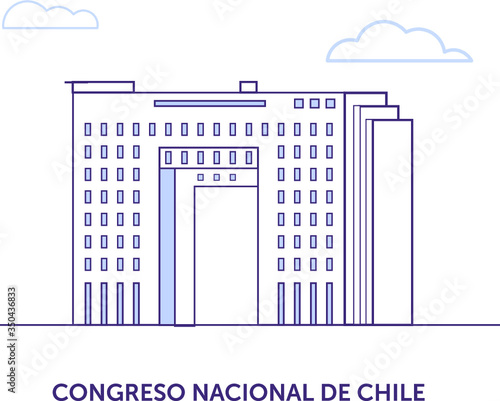 Congreso nacional de liche, ilustración lineal