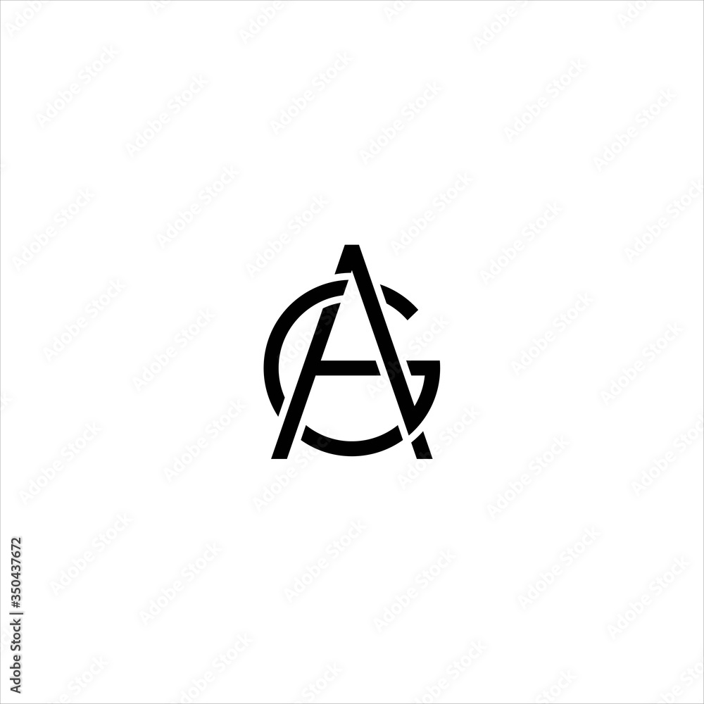 AG Letters Logo Design Slim. Simple and Creative Black Letter Concept Illustration. AG Letters Logo Design Slim. Simple and Creative Black Letter Concept Illustration.