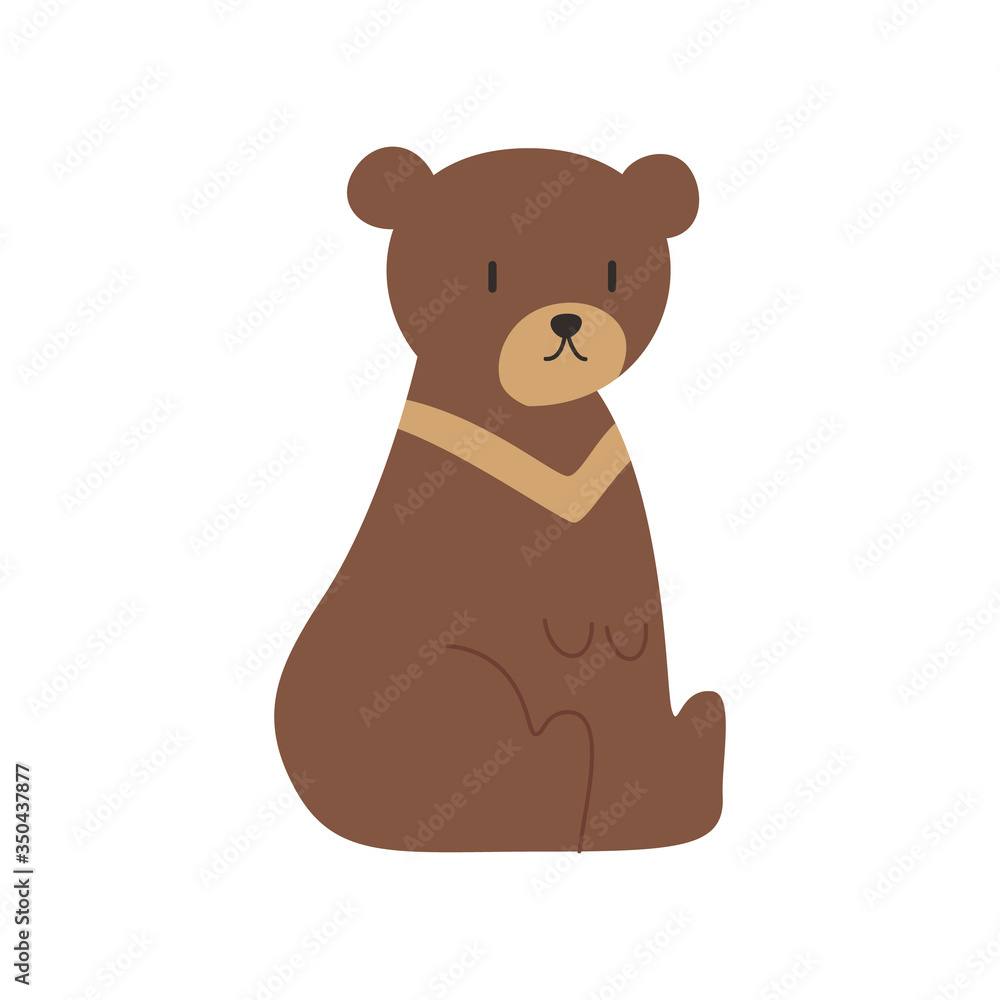 Naklejka premium cute bear animal vector