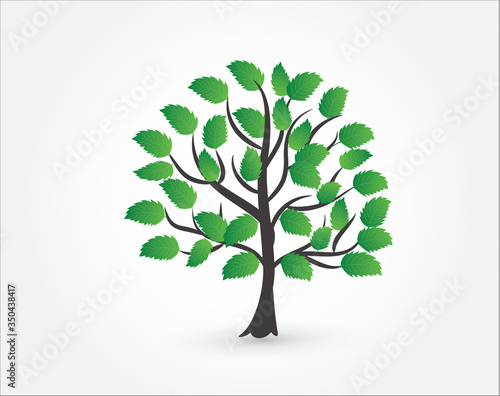 Logo tree ecology symbol of life vector image 