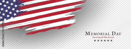 Memorial Day background vector illustration - honoring all who served