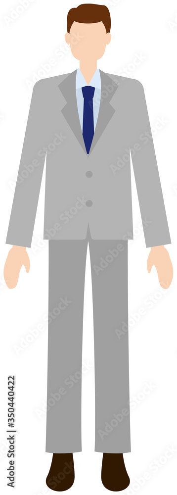Vector image set of business man in office uniform Vector image set of business man in office uniform