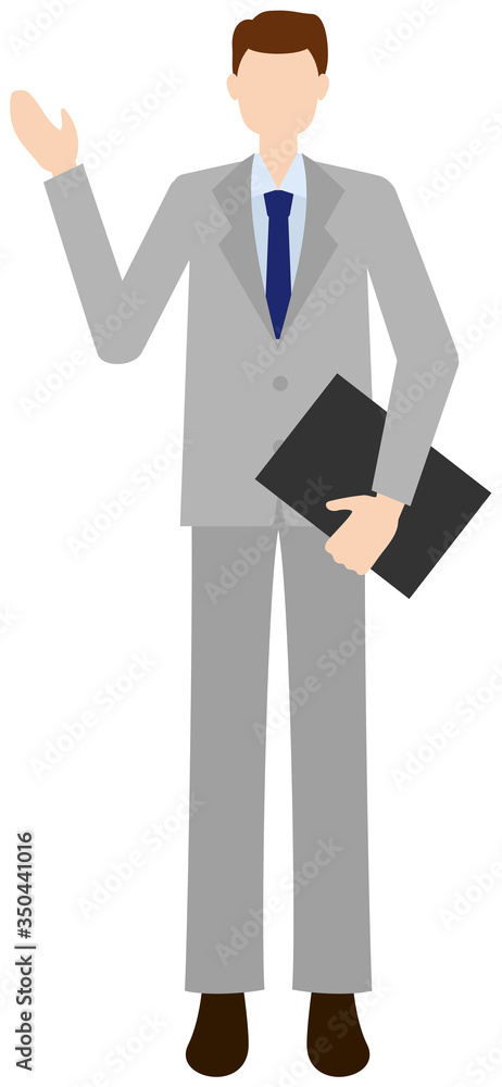 Vector image of business man in office uniform Vector image of business man in office uniform