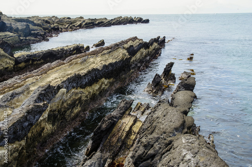 地層構造がはっきり分かる城ヶ島の海岸部 © y.tanaka