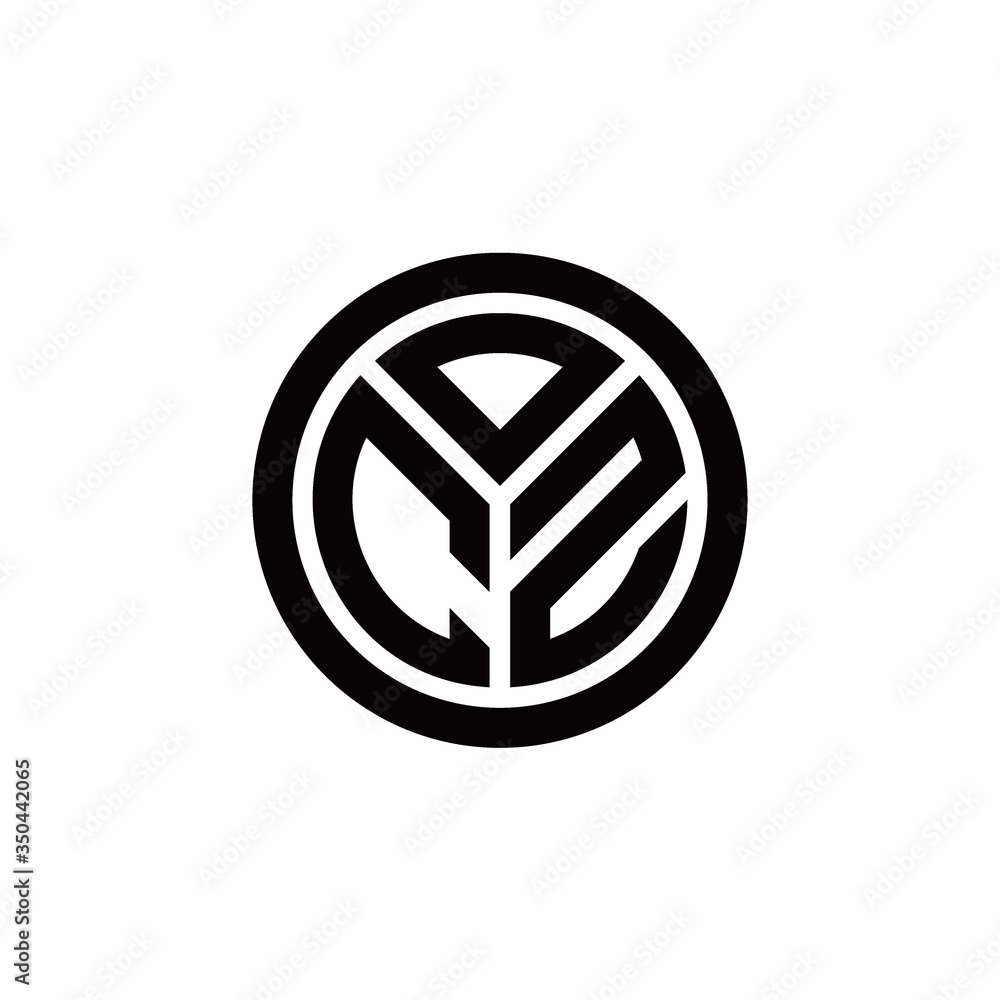 CZ monogram logo with circle outline design template CZ monogram logo with circle outline design template