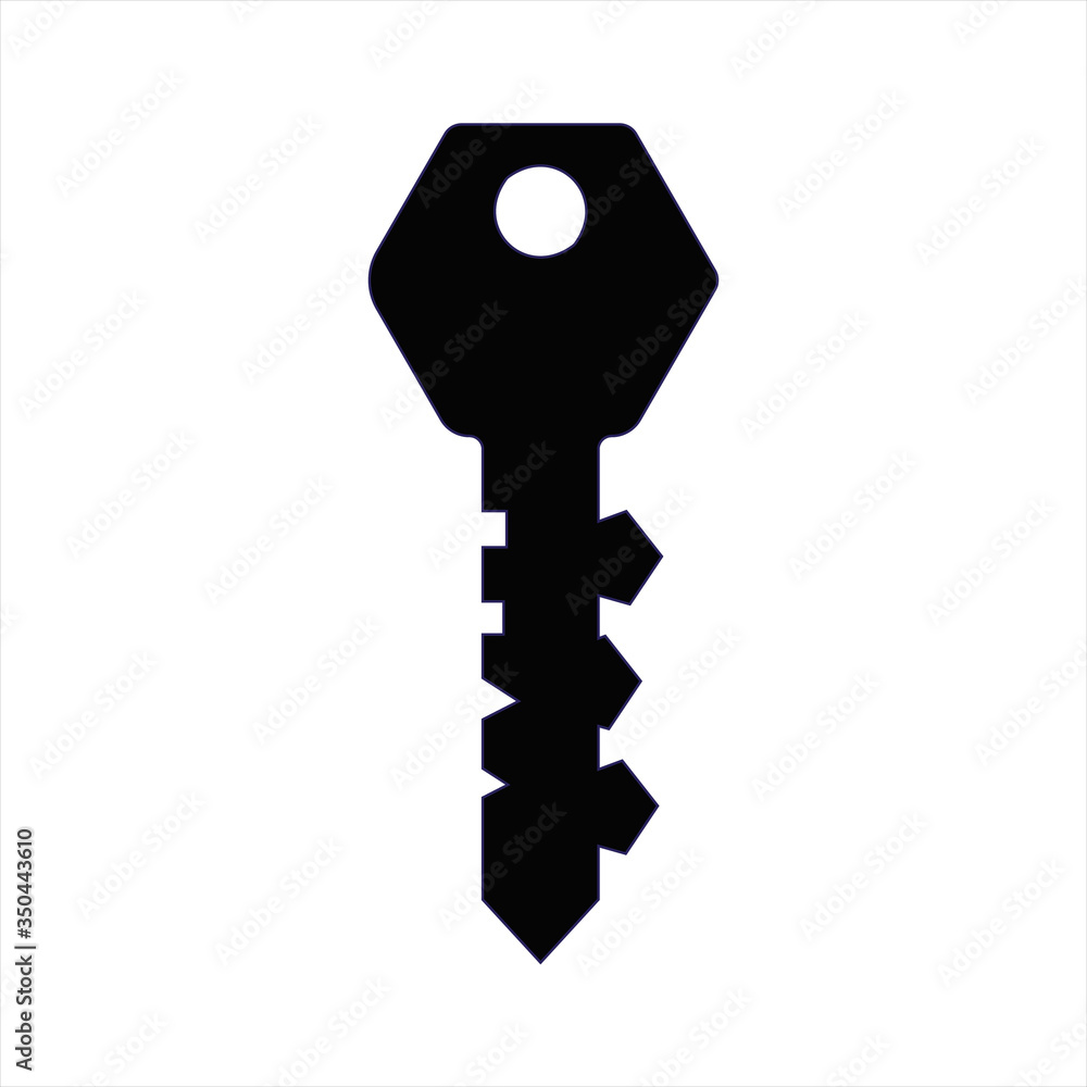 Key, isolated simple vector illustration Key, isolated simple vector illustration