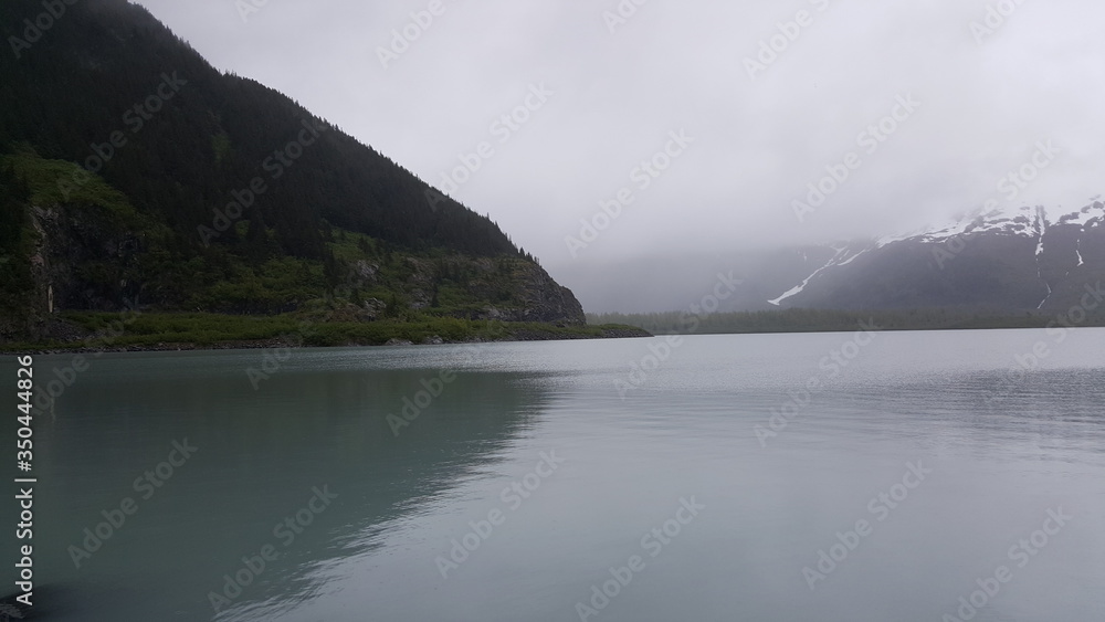 mist over the river in Alaska