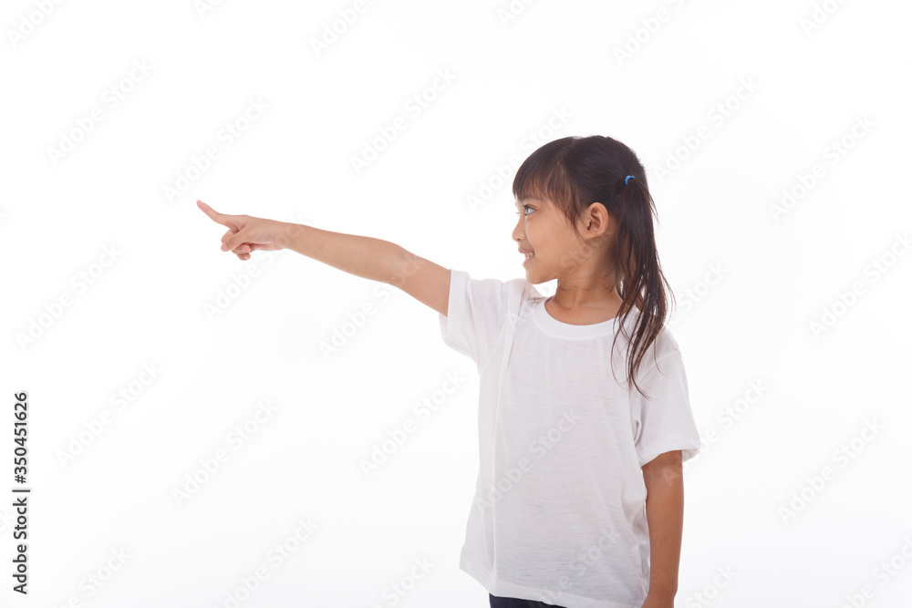 little girl isolated on a white background little girl isolated on a white background
