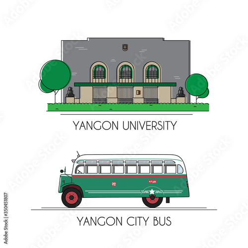 Yangon University vector