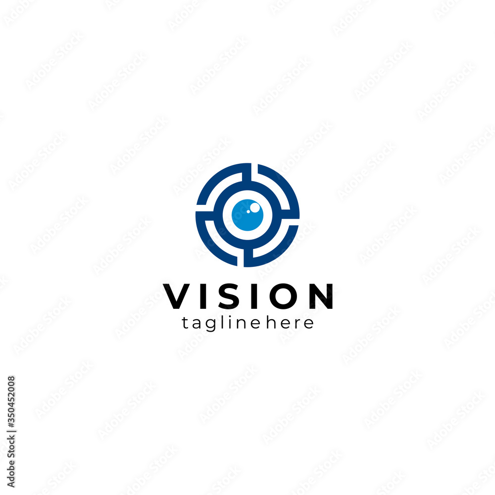 vision logo icon vector isolated