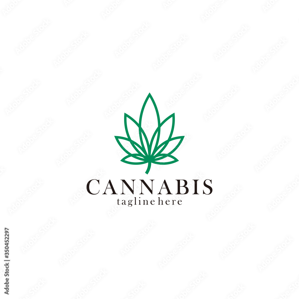 cannabis logo icon vector isolated