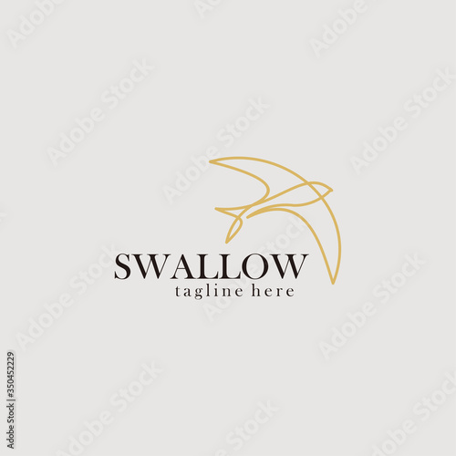swallow logo icon vector isolated