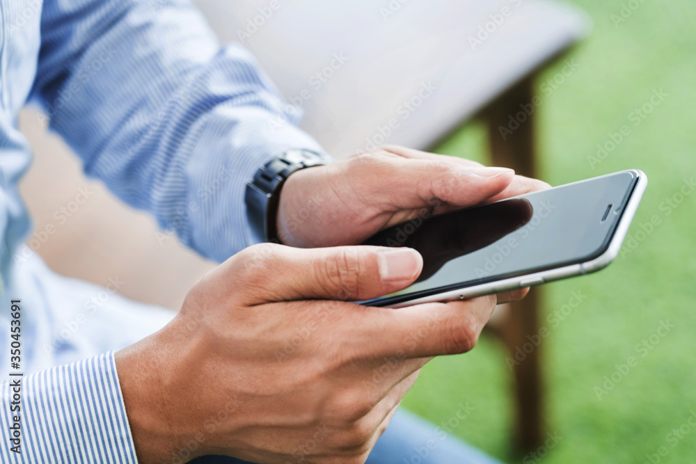 Man using mobile phone Man using mobile phone