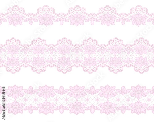 set of lace borders