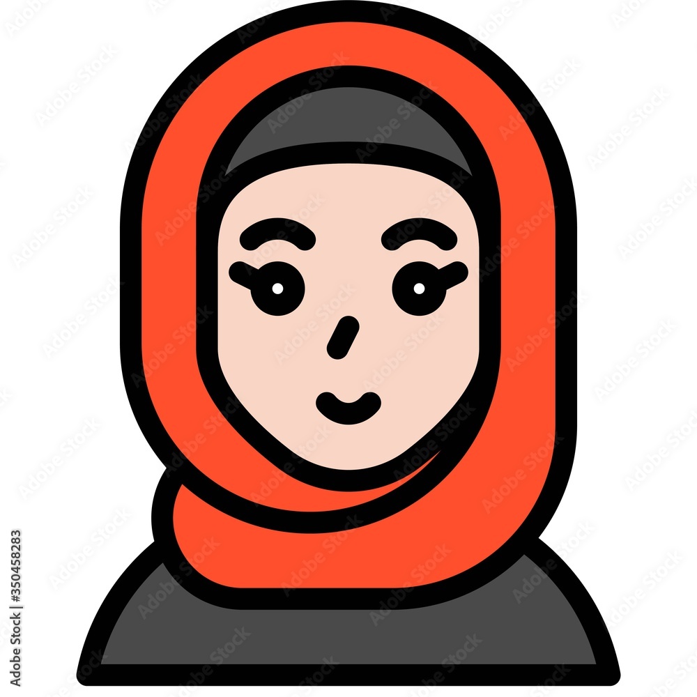 Muslim woman icon, ramadan festival related vector Muslim woman icon, ramadan festival related vector