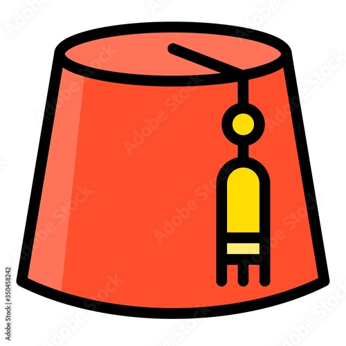 Muslim hat icon, ramadan festival related vector