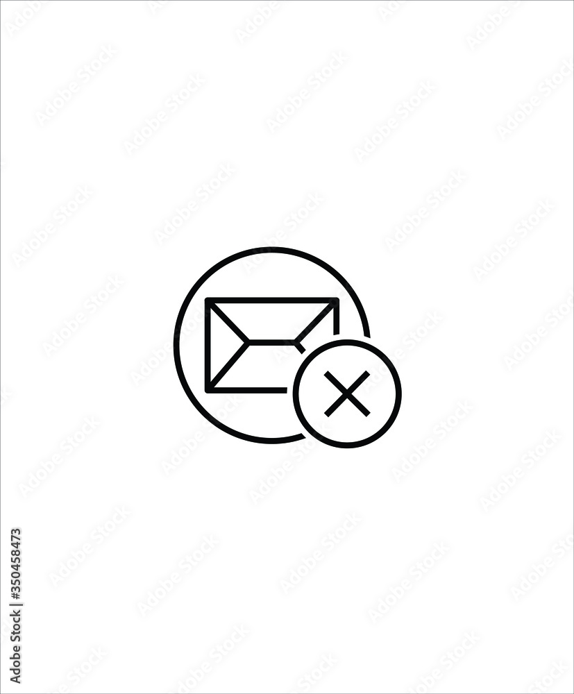 no email icon,vector best line icon. no email icon,vector best line icon.