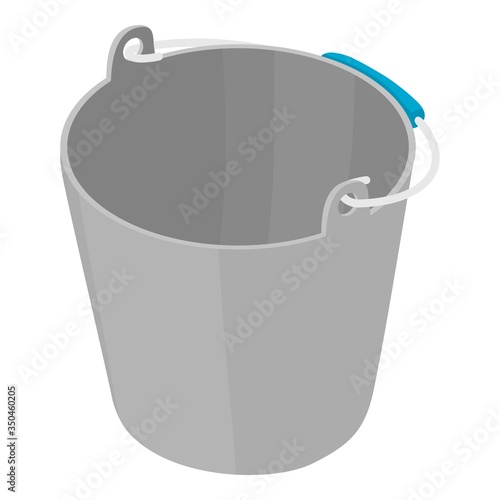 Garden bucket icon. Isometric of garden bucket vector icon for web design isolated on white background