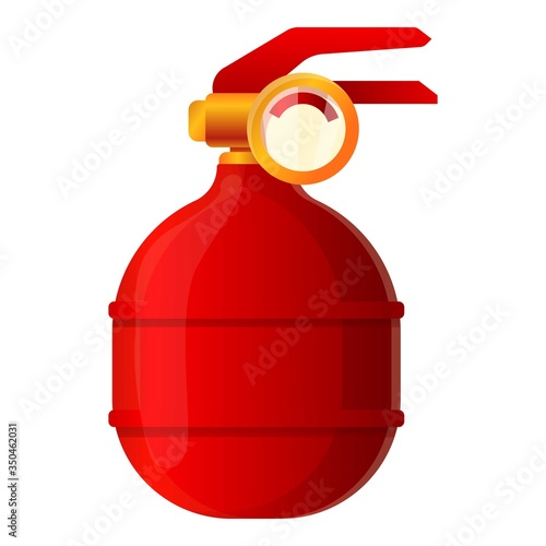 Car fire extinguisher icon. Cartoon of car fire extinguisher vector icon for web design isolated on white background