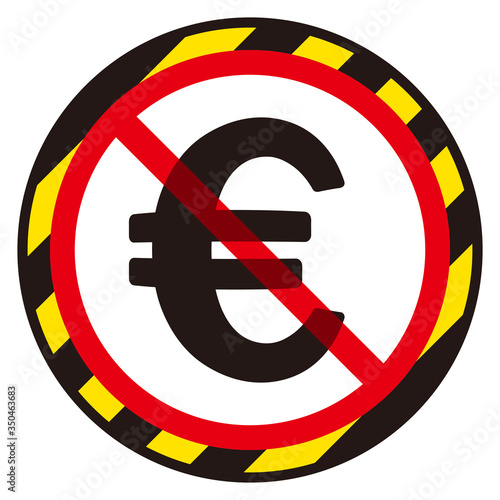 ユーロ記号と禁止マーク