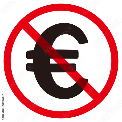 ユーロ記号と禁止マーク