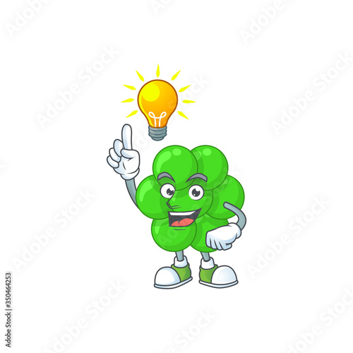 A brilliance staphylococcus aureus cartoon design concept have an idea