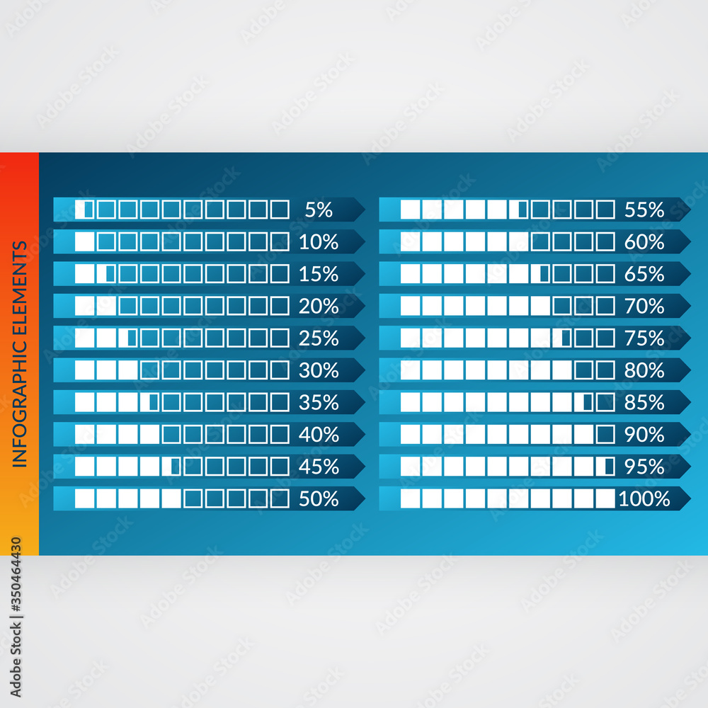 5 10 15 20 25 30 35 40 45 50 55 60 65 70 75 80 85 90 95 100 percent charts. Vector percentage