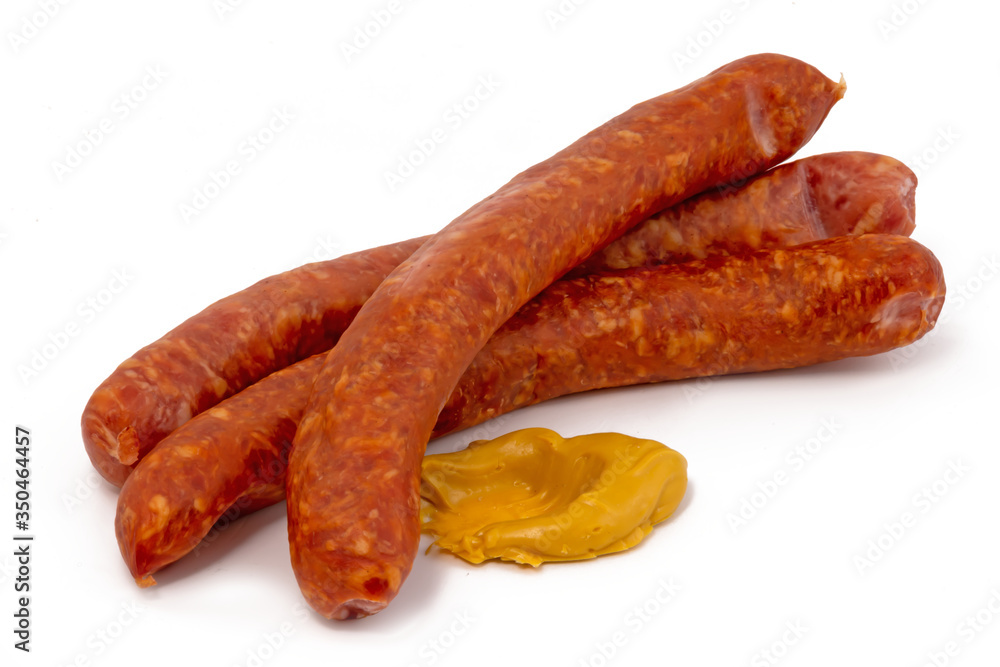 Frisch zubereitete Würstchen aus Schweinefleisch: Frisch zubereitete Würstchen aus Schweinefleisch: