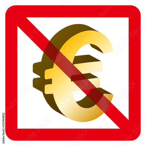 ユーロ記号と禁止マーク