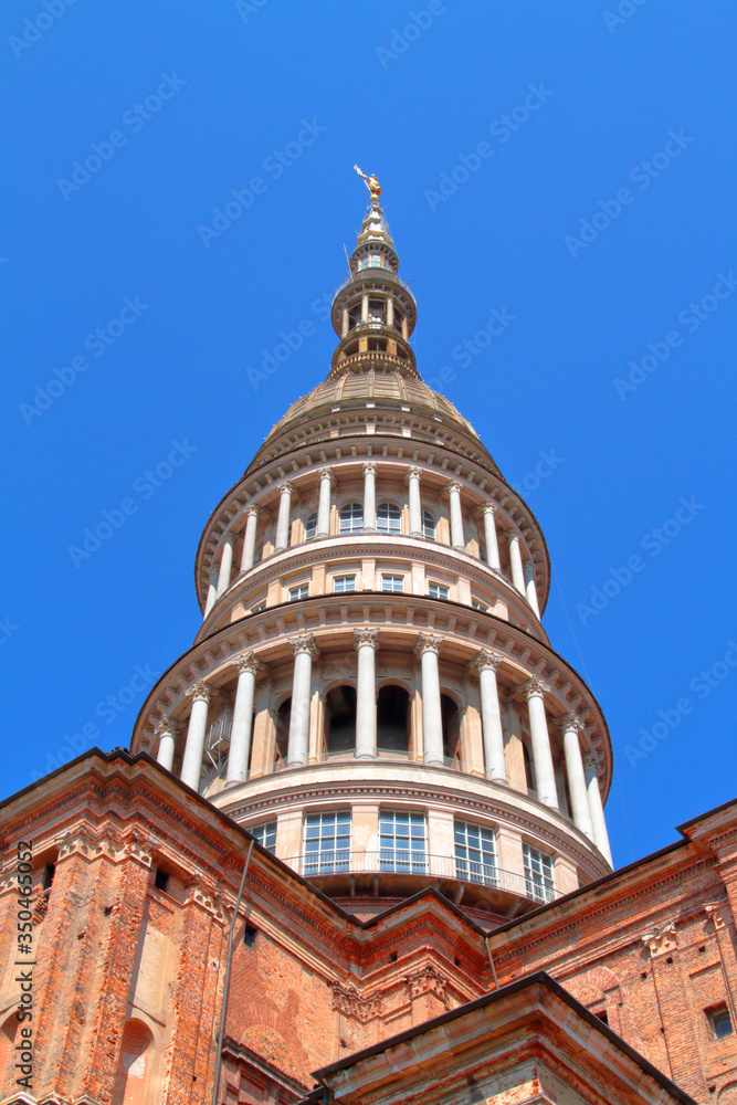 dome of san gaudenzio in novara italy, cupola san gaudenzio a novara in italia 