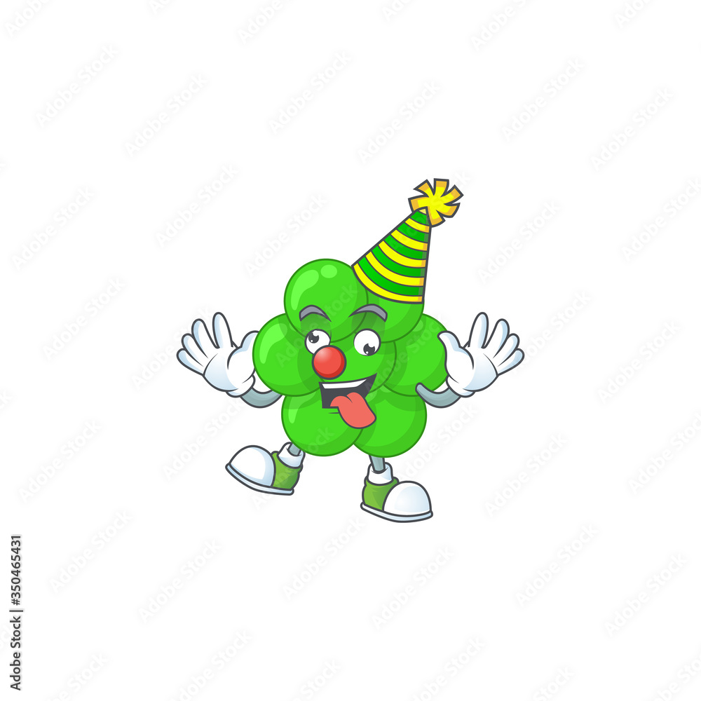 entertaining Clown staphylococcus aureus caricature character design style entertaining Clown staphylococcus aureus caricature character design style