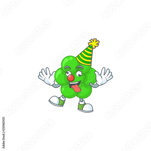 entertaining Clown staphylococcus aureus caricature character design style