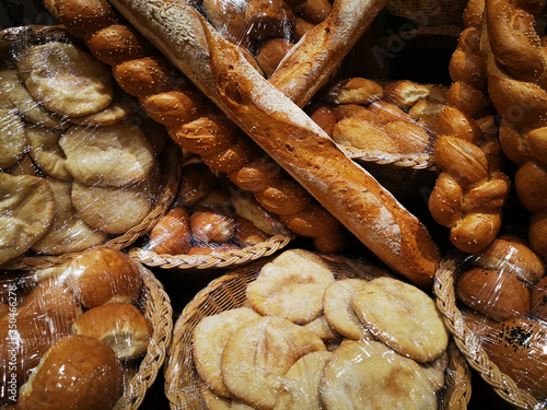 different bread background