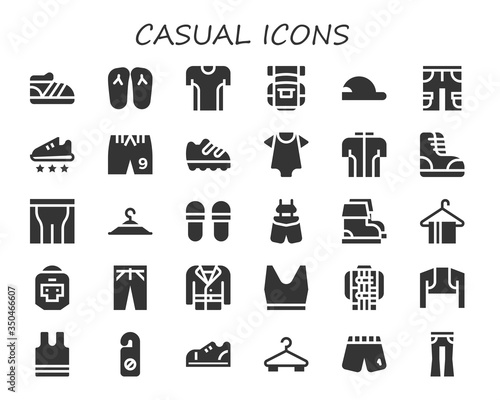 casual icon set