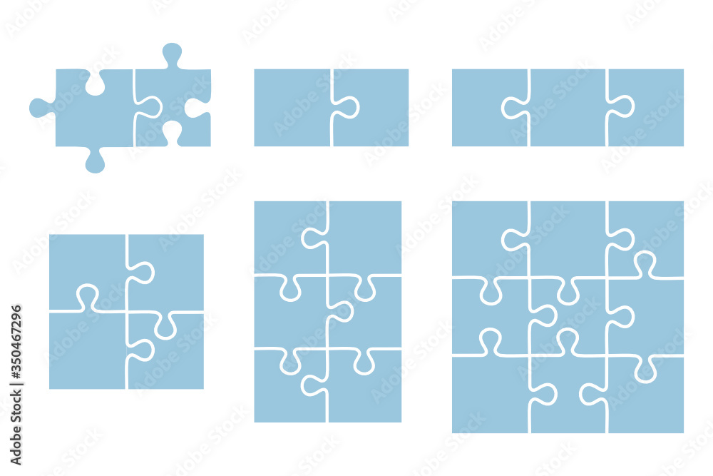 Fototapeta premium Jigsaw puzzle pieces background.