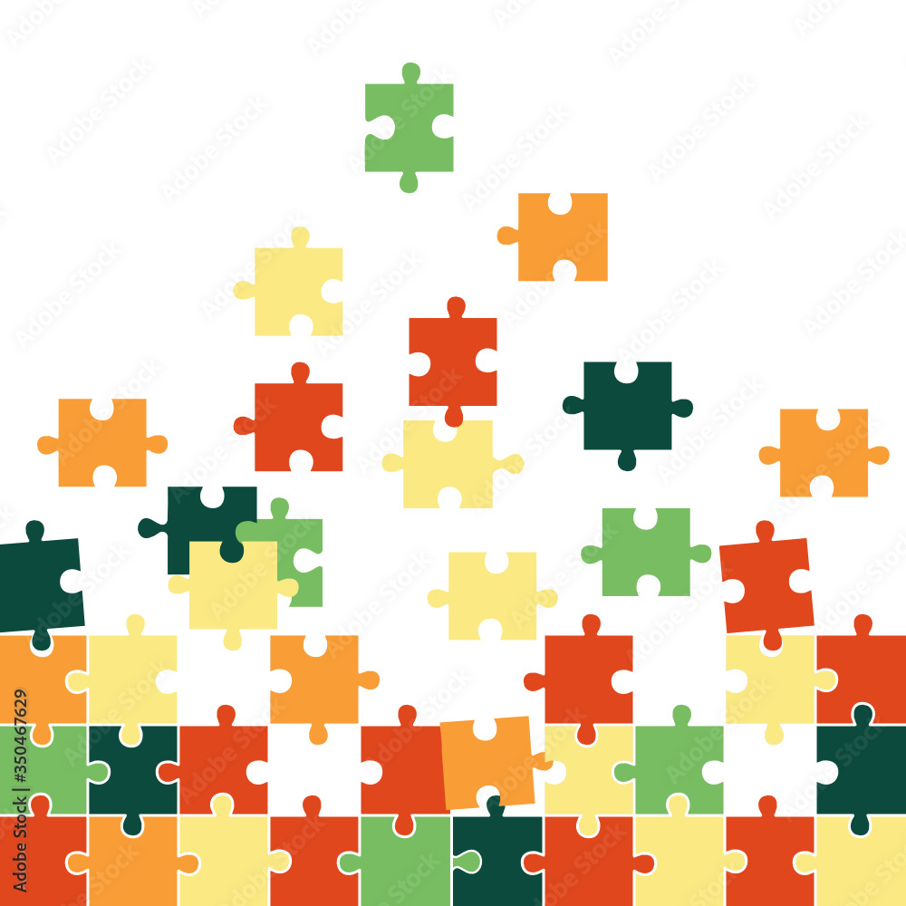 Colorful Jigsaw puzzle pieces background. Colorful Jigsaw puzzle pieces background.