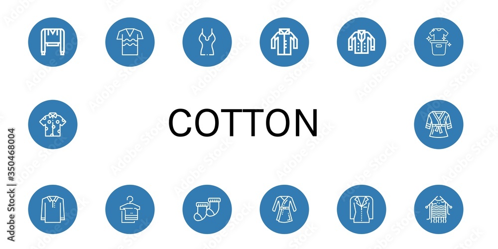cotton icon set cotton icon set