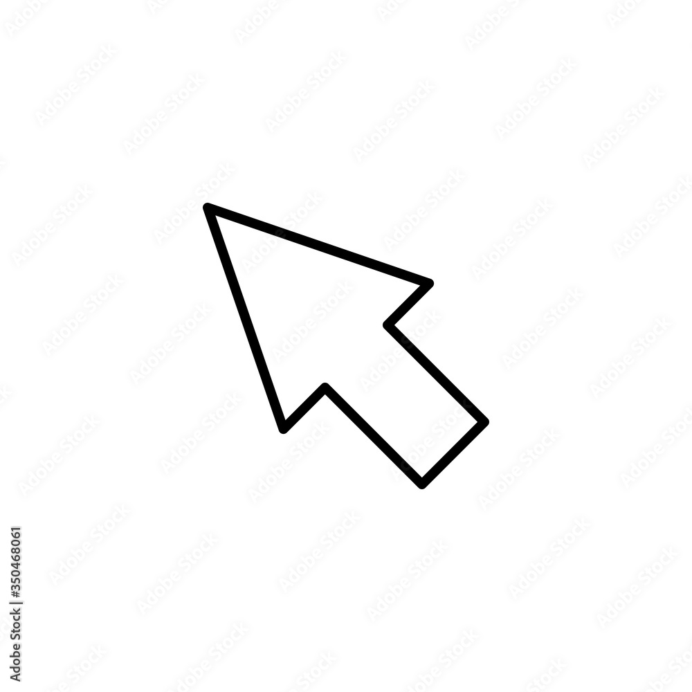 Cursor icon. Arrow and pointer, click symbol. logo. Outline design editable stroke. For yuor design. Stock - Vector illustration. Cursor icon. Arrow and pointer, click symbol. logo. Outline design editable stroke. For yuor design. Stock - Vector illustration.