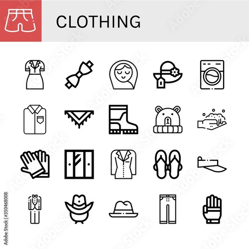 Set of clothing icons
