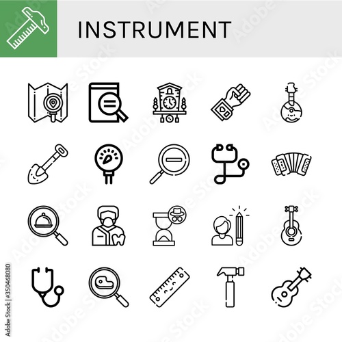 Set of instrument icons