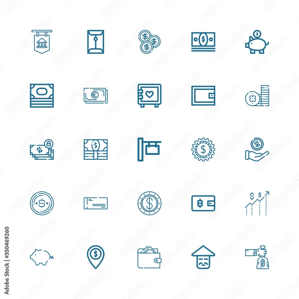 Editable 25 wealth icons for web and mobile Editable 25 wealth icons for web and mobile