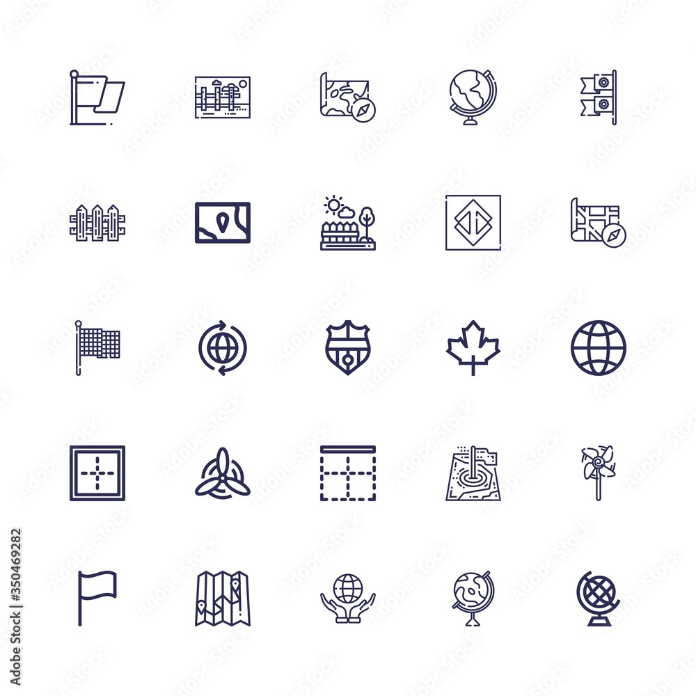 Editable 25 country icons for web and mobile Editable 25 country icons for web and mobile