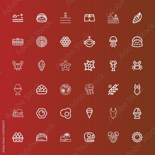 Editable 36 shell icons for web and mobile