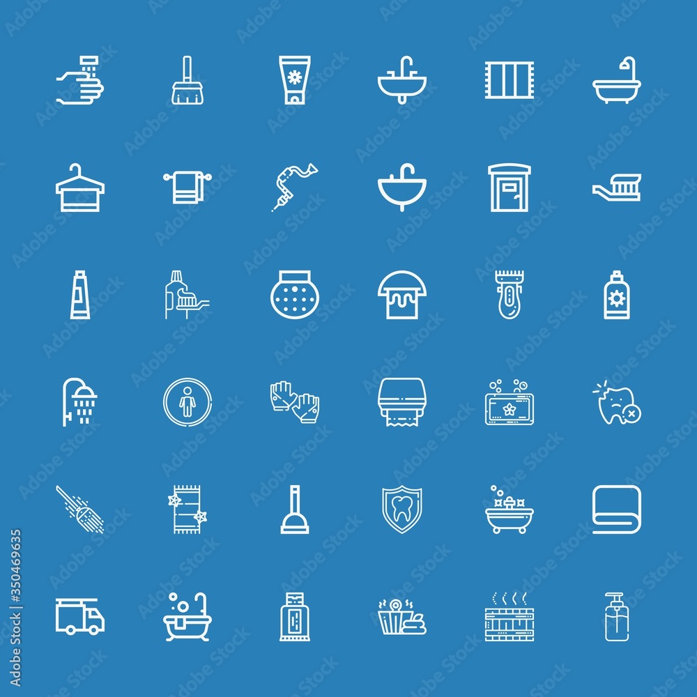 Editable 36 hygiene icons for web and mobile Editable 36 hygiene icons for web and mobile