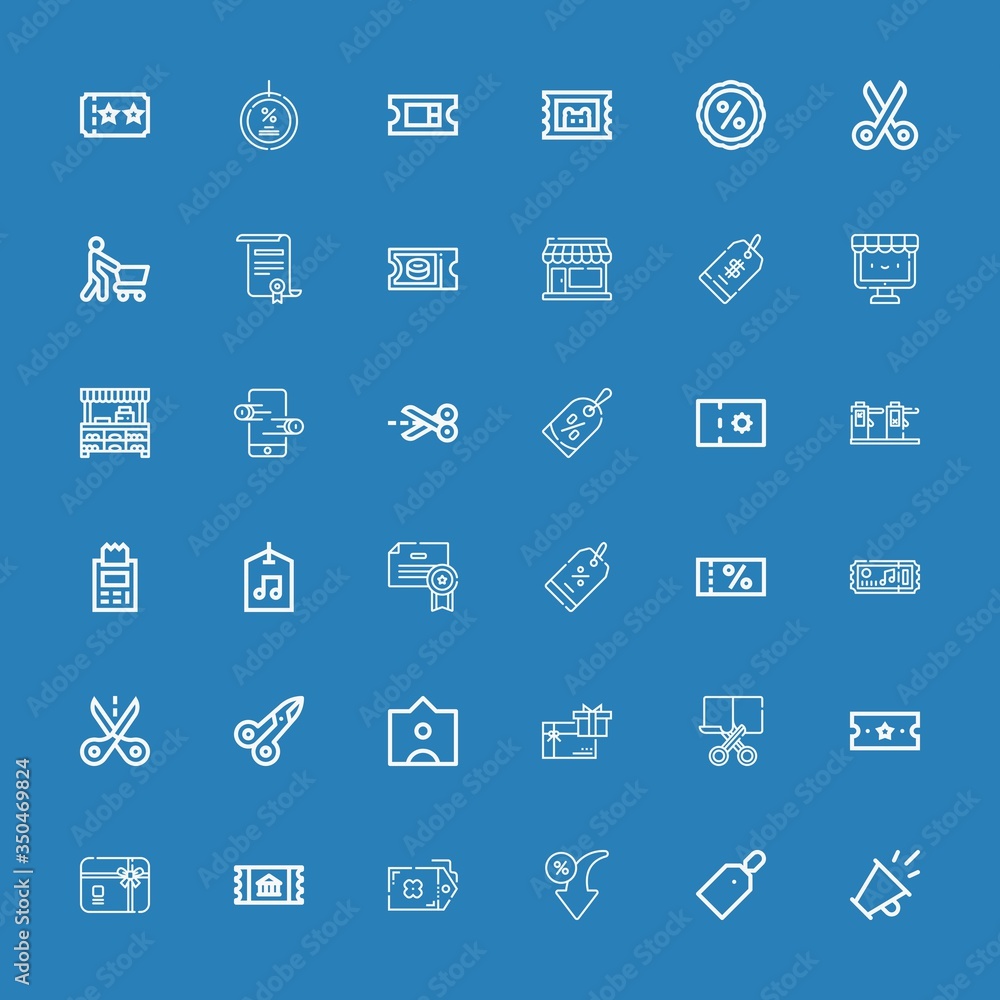 Editable 36 coupon icons for web and mobile Editable 36 coupon icons for web and mobile
