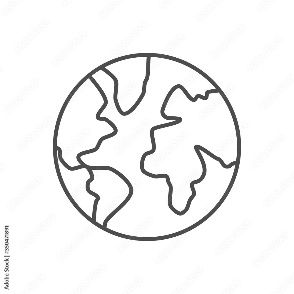 Globe related vector thin line icon. Isolated on white background. Editable stroke. Vector illustration. Globe related vector thin line icon. Isolated on white background. Editable stroke. Vector illustration.